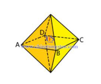 Sarı tungsten oksit oktahedral yapı resmi